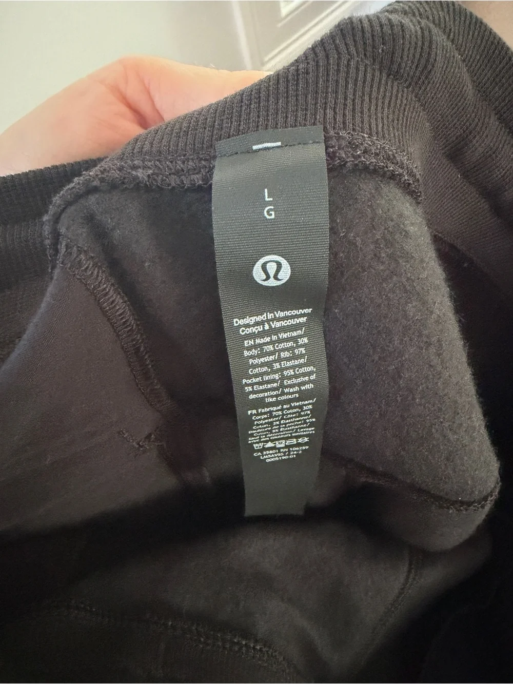 Lululemon Men's Black Drawstring Jogger Men’s Steady State Jogger L NWT - Picture 6 of 6